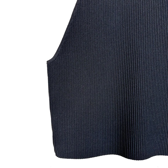 Babaton Sculpt Knit Halter Top Black Ribbed Aritzia Cropped 2XL NWT - Picture 7 of 16